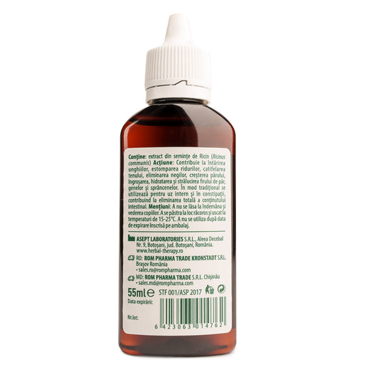 Ulei de Ricin - Îngrijire naturală pentru păr, piele și unghii, 55 ml