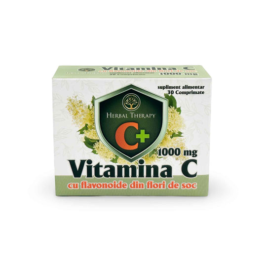 Vitamina C 1000 mg cu flavonoide din flori de soc - Ameliorarea simptomelor răcelii, 30 comprimate