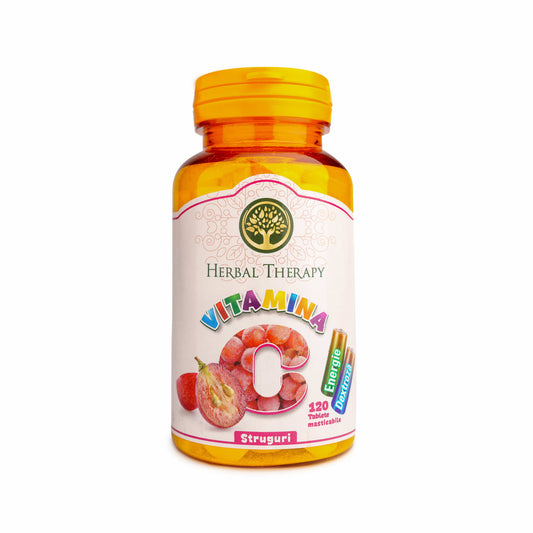 Vitamina C 100 mg cu Glucoză sı Aromă de Struguri, 120 comprimate masticabile