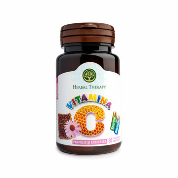 Vitamina C 100 mg, cu Propolis și Echinacea - Ameliorarea simtomelor răcelii, 60 comprimate masticabile