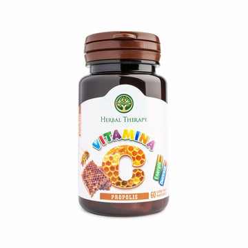Vitamina C 100 mg, cu Propolis - Ameliorarea simtomelor răcelii, 60 comprimate masticabile